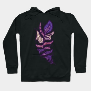 Purple feather Hoodie